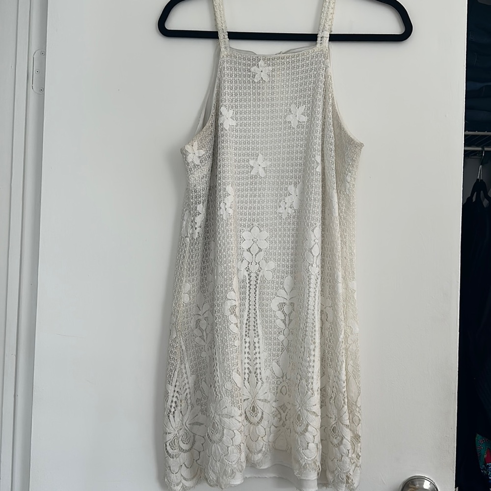 White Floral Spring Dress